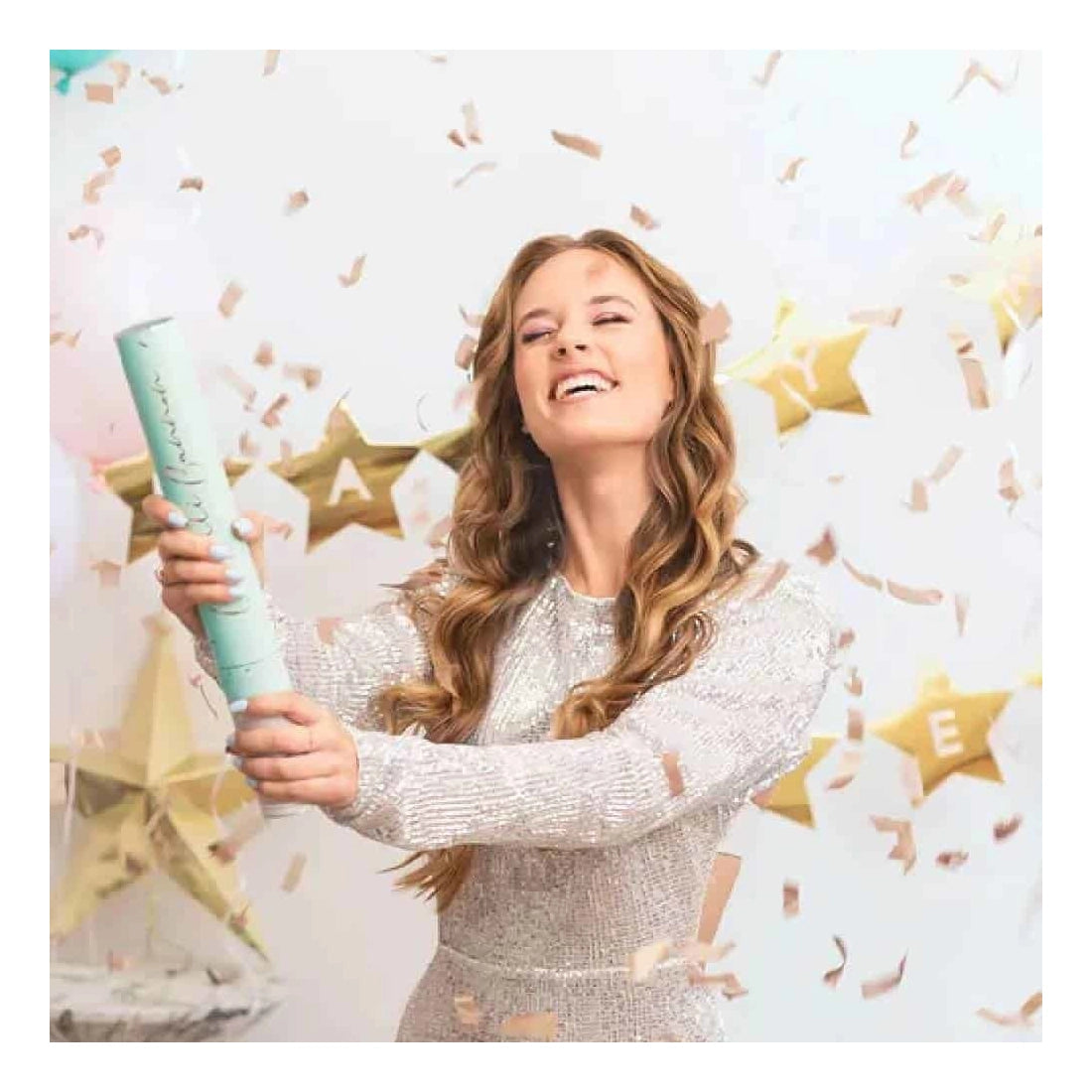 Partyshooter Rose Goud - BIO papier confetti