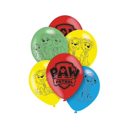 Paw Patrol ballonnen 28cm 6 stuks