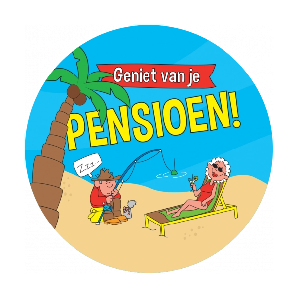 Pensioen Cartoon - Bierviltjes - 6 stuks