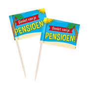 Pensioen Cartoon - Cocktail Prikkers - 50 stuks