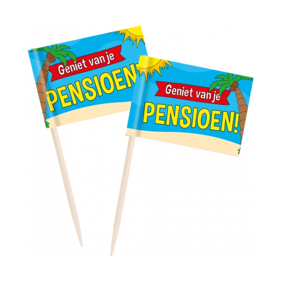 Pensioen Cartoon - Cocktail Prikkers - 50 stuks