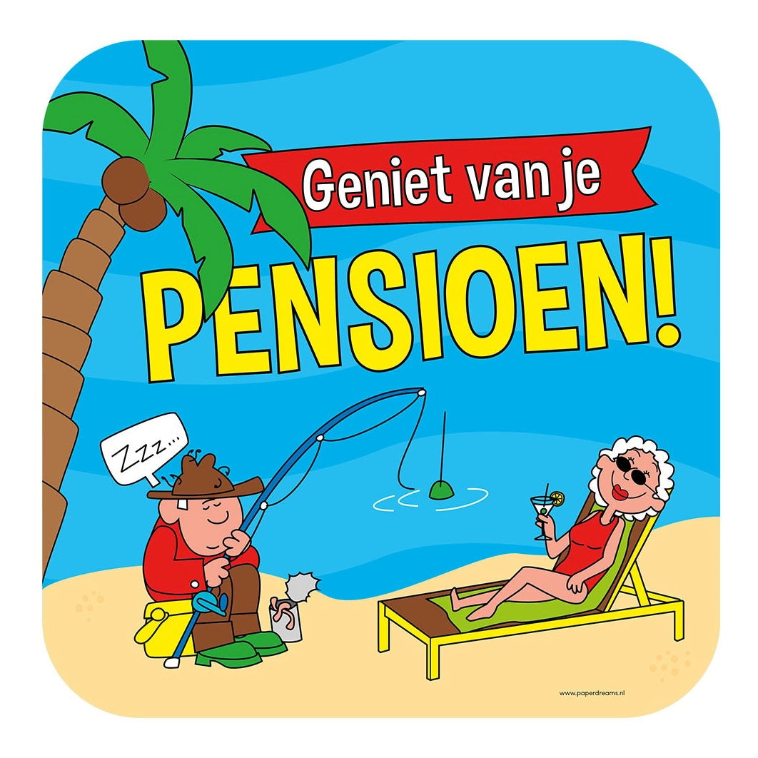 Pensioen Cartoon - Deurbord
