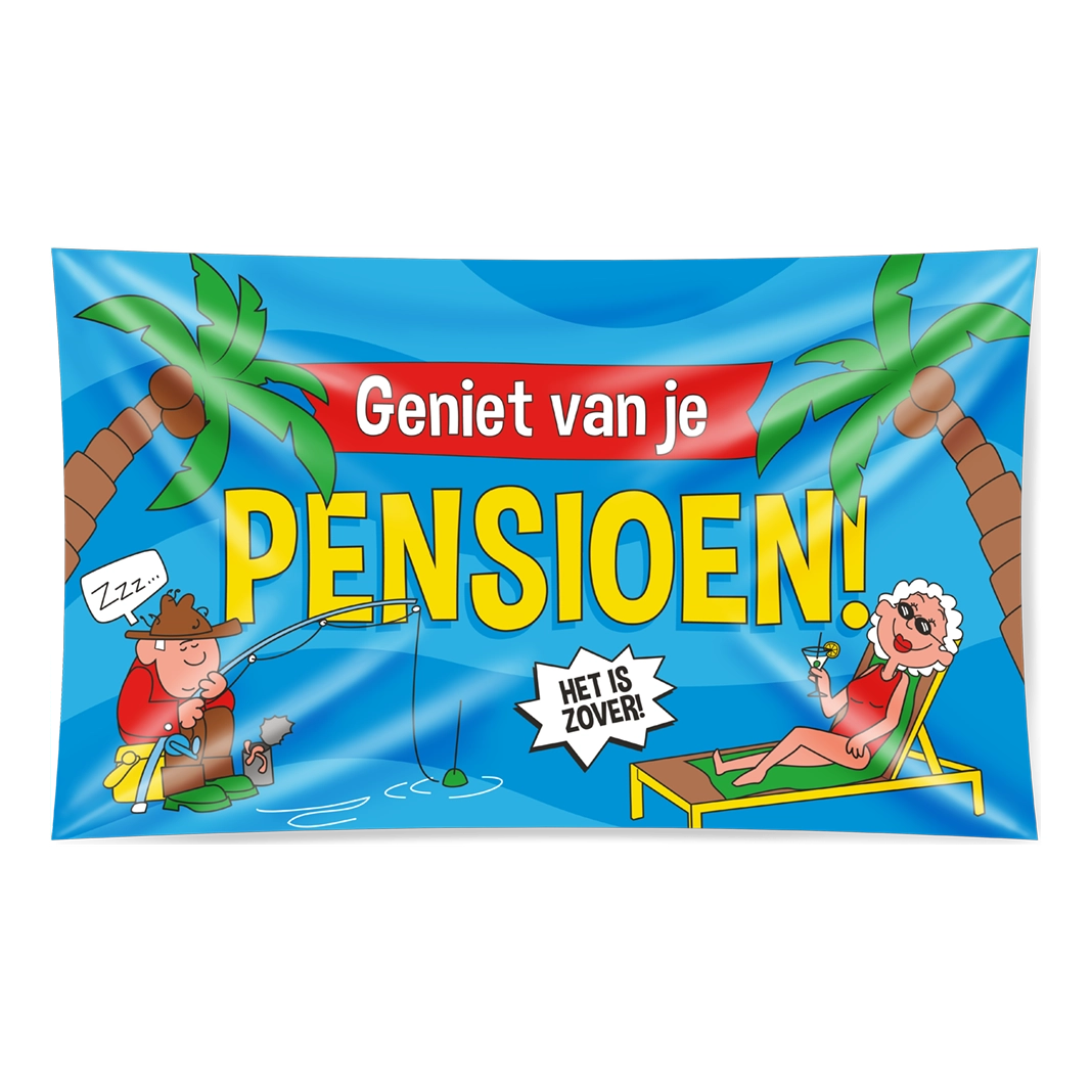 Pensioen Cartoon - Gevelvlag