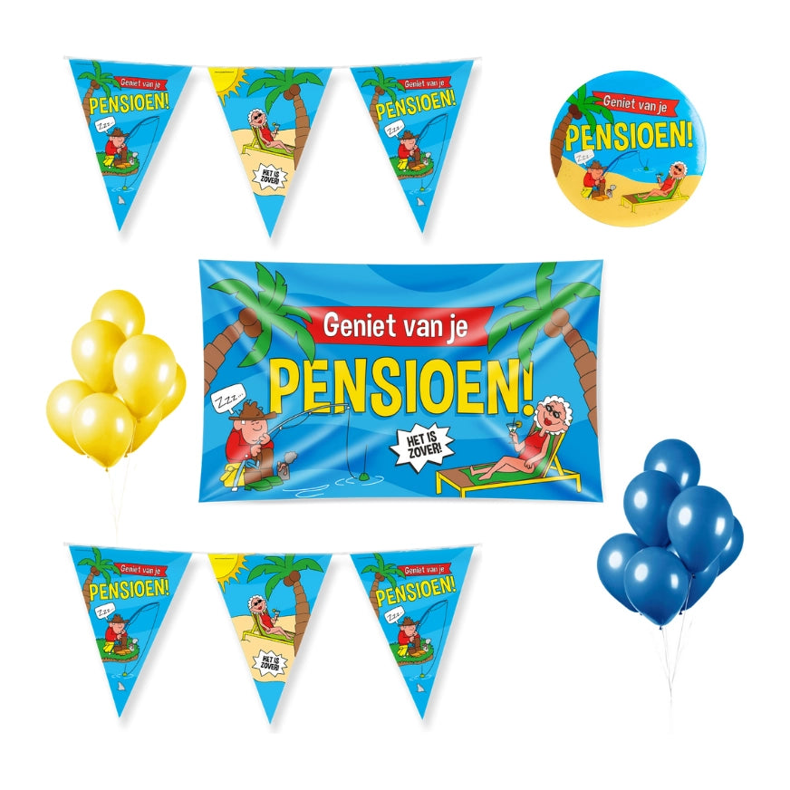 Pensioen Cartoon Versiering pakket - S