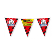 Pensioen vlaggenlijn verkeersbord 10 meter