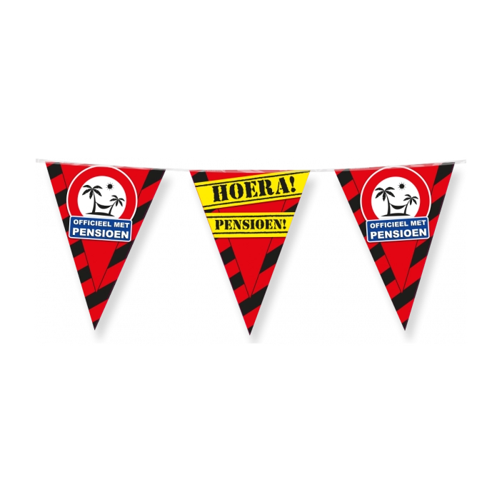 Pensioen vlaggenlijn verkeersbord 10 meter