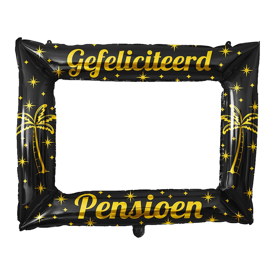 Photo frame Pensioen goud zwart 66x85cm opblaasbaar