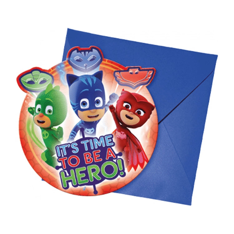 PJ Masks Uitnodigingen met envelop