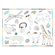 Placemats Kleurplaten Zoo Party - 6 stuks