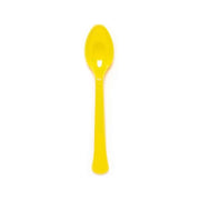 Plastic lepel geel 24 stuks