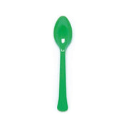 Plastic lepel groen 24 stuks