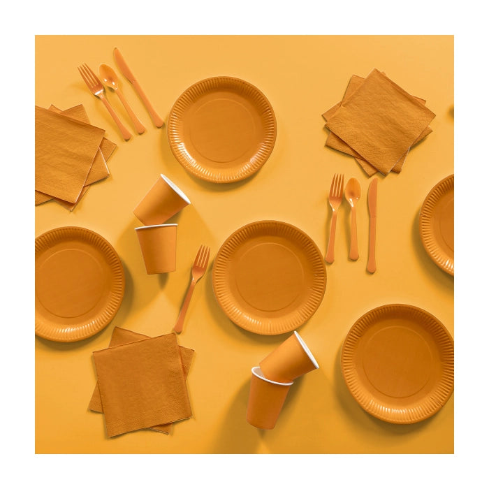 Plastic lepel oranje 24 stuks