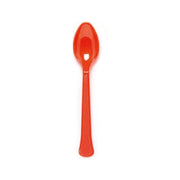 Plastic lepel rood 24 stuks