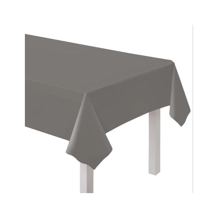 Plastic tafelkleed zilver 137x274cm