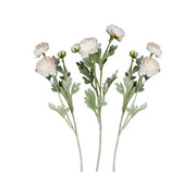 Ranonkels kunstbloemen wit Sage Wedding 3 stuks