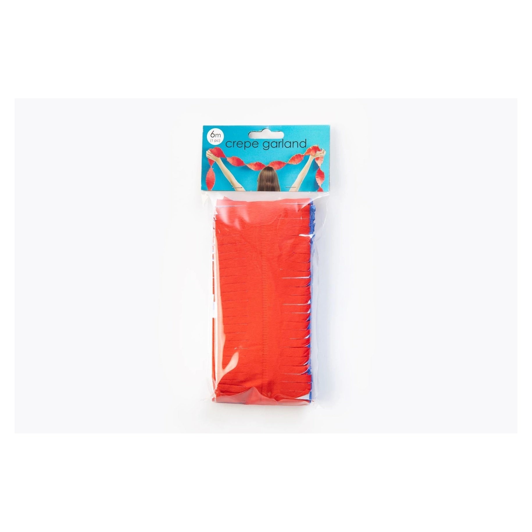 Rood, wit, blauwe Crêpe papier Slinger 6 meter