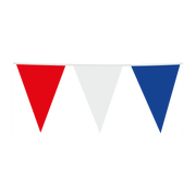 Rood, wit, blauwe vlaggenlijn XL 10 meter