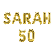 Sarah 50 folieballonnen set goud 41cm