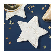 Servetten gouden sterren 16x16cm 16 stuks