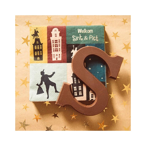 Servetten 'Welkom Sint & Piet' 33x33cm - 20 stuks
