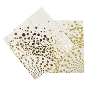 Servetten Wit met gouden stippen - 16 stuks