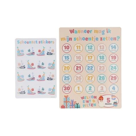 Sinterklaas schoenzet aftelkalender