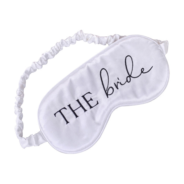 Slaapmasker Team Bride wit 10x20cm