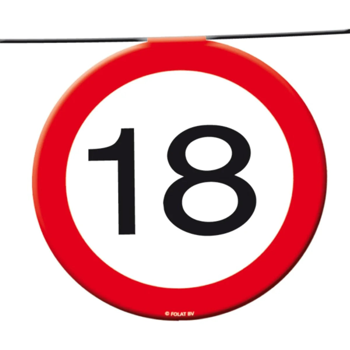 Slinger verkeersbord 18 jaar 12 meter