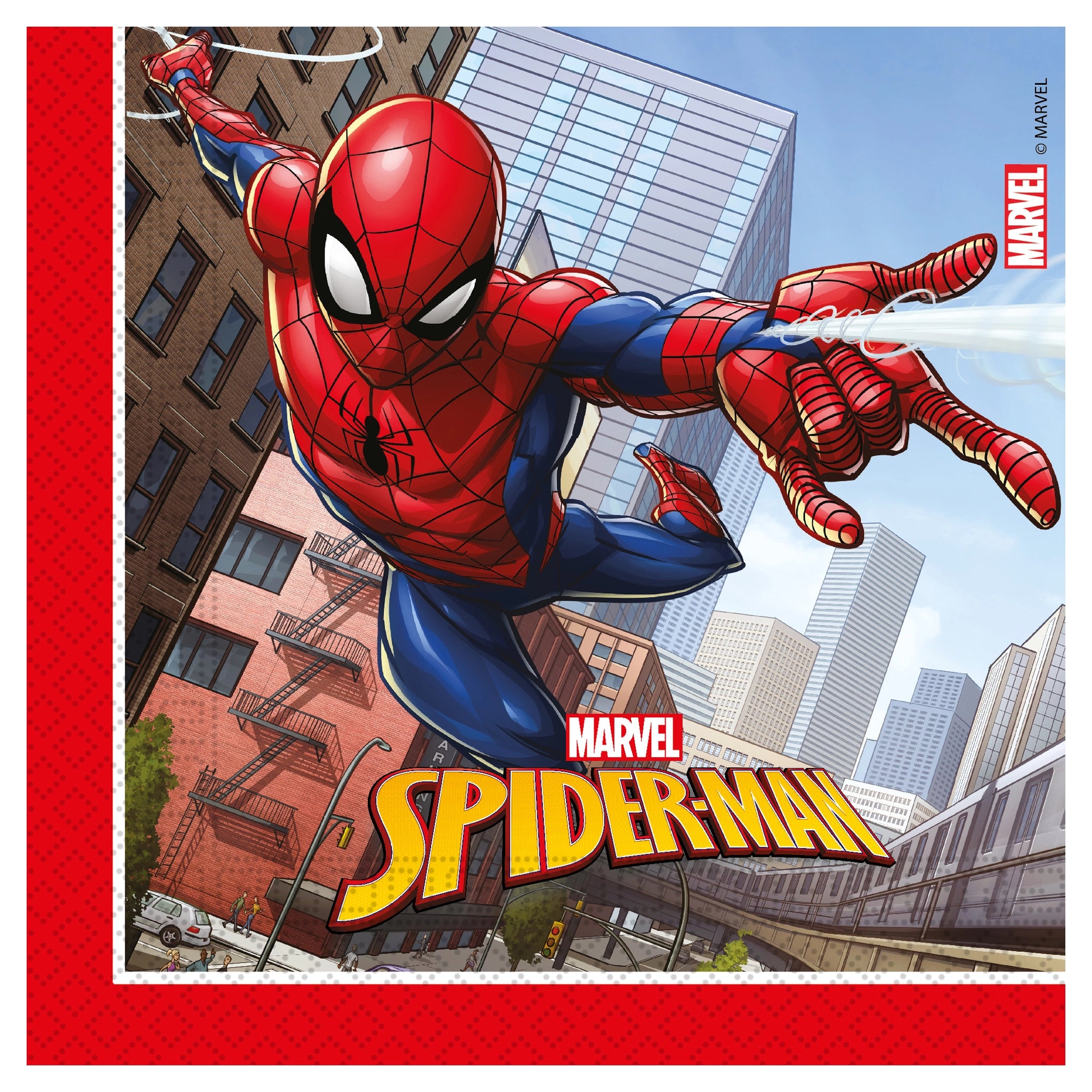 Spiderman Crime Fighter papieren servetten, 20 stuks