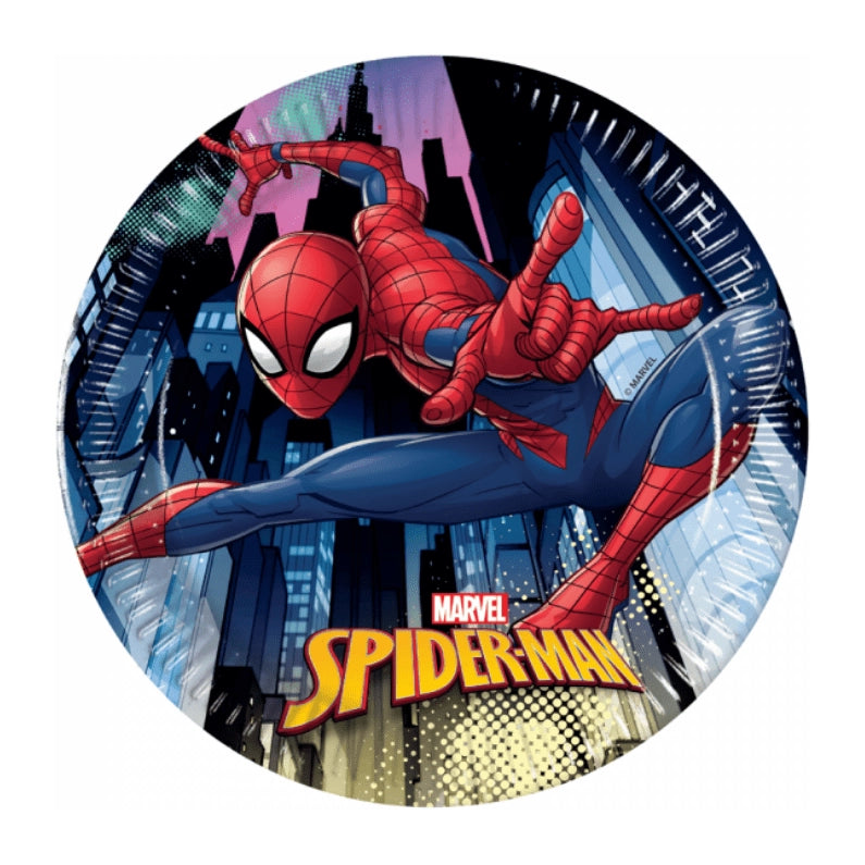 Spiderman papieren bordjes, 20cm