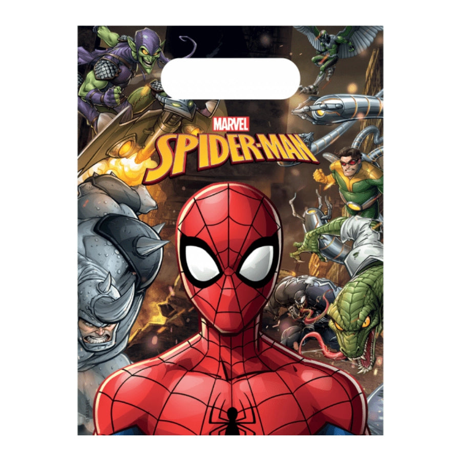 Spiderman uitdeelzakjes, 6 stuks