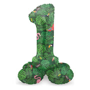 Staande Folieballon Cijfer 1 Jungle Vibe - 41 cm