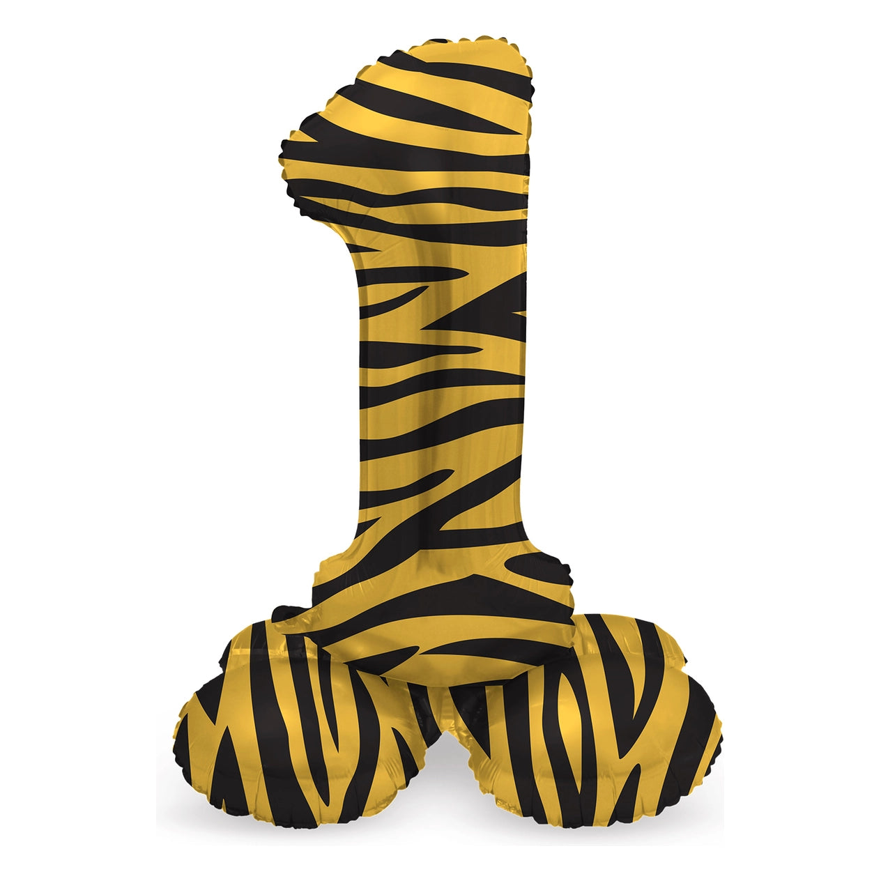 Staande Folieballon Cijfer 1 Tiger Chic - 72 cm