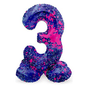 Staande Folieballon Cijfer 3 Paint Splash - 41 cm