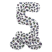 Staande Folieballon Cijfer 5 Bright Panther - 41 cm
