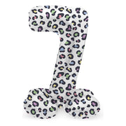 Staande Folieballon Cijfer 7 Bright Panther - 41 cm