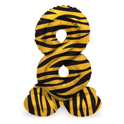 Staande Folieballon Cijfer 8 Tiger Chic - 41 cm
