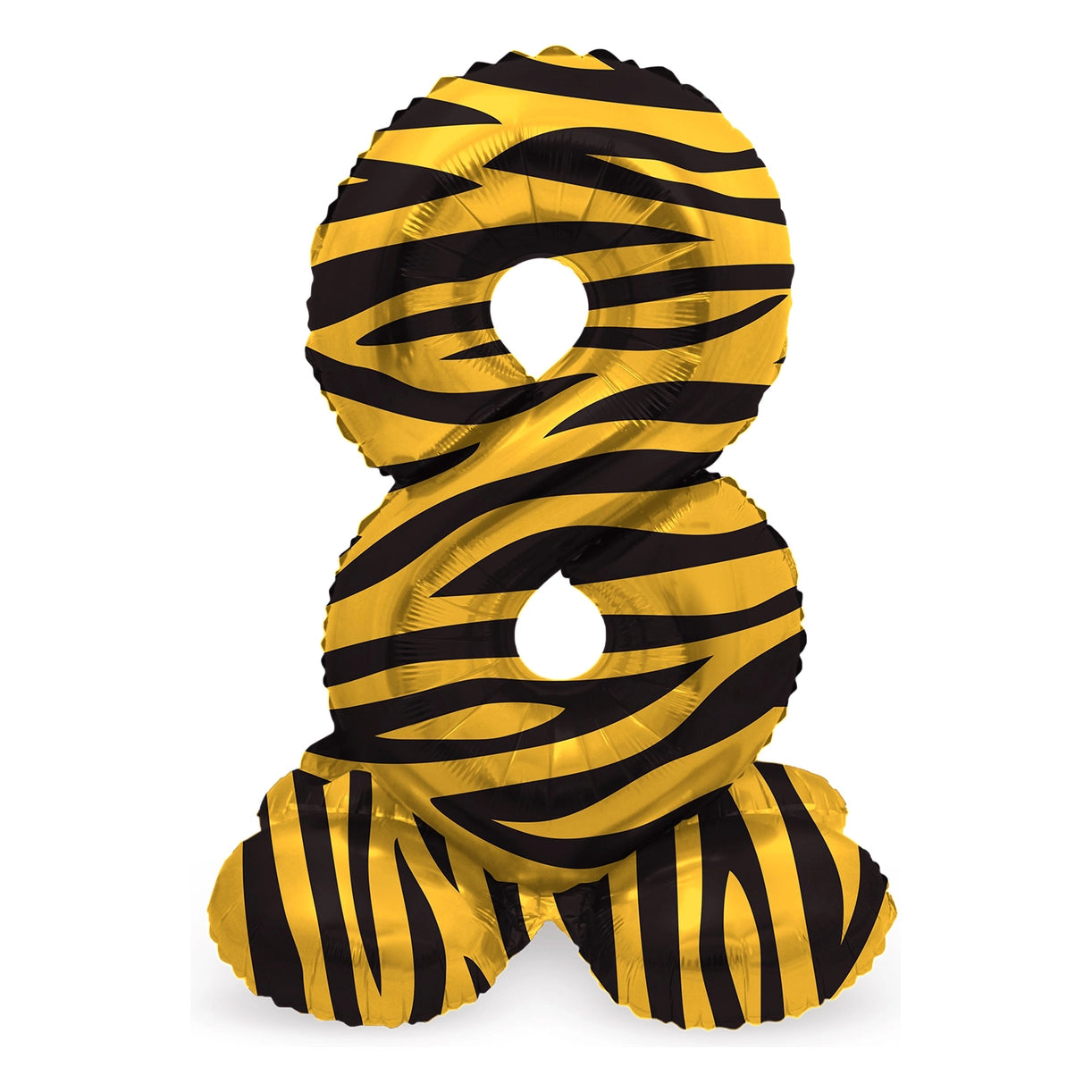 Staande Folieballon Cijfer 8 Tiger Chic - 72 cm