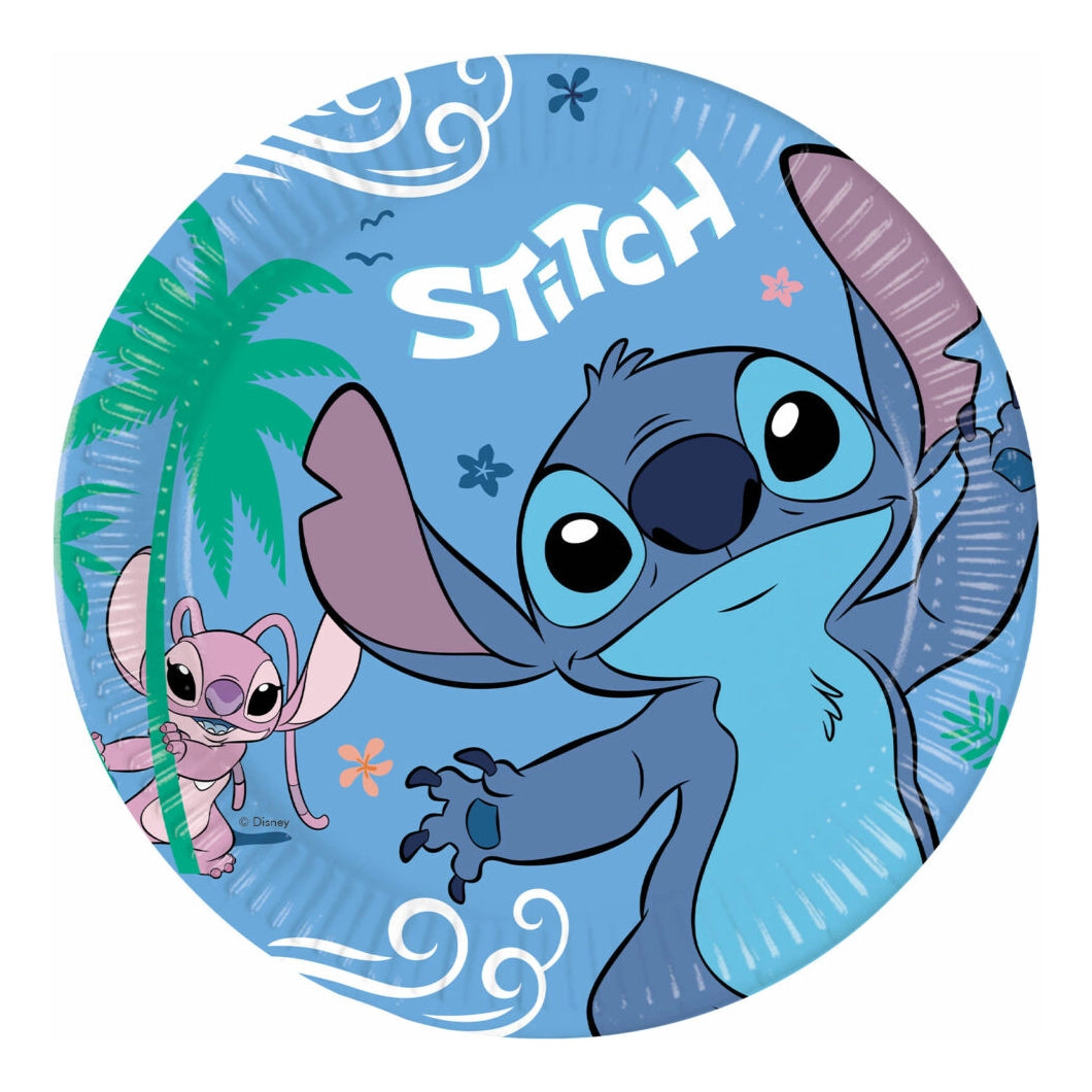 Stitch papieren borden 23cm 8 stuks