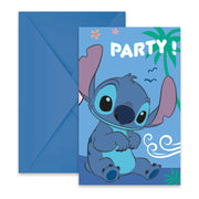 Stitch uitnodigingen met envelop 6 stuks