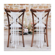 Stoeldecoratie Macrame bruiloft A touch of pampus 2 stuks 65cm