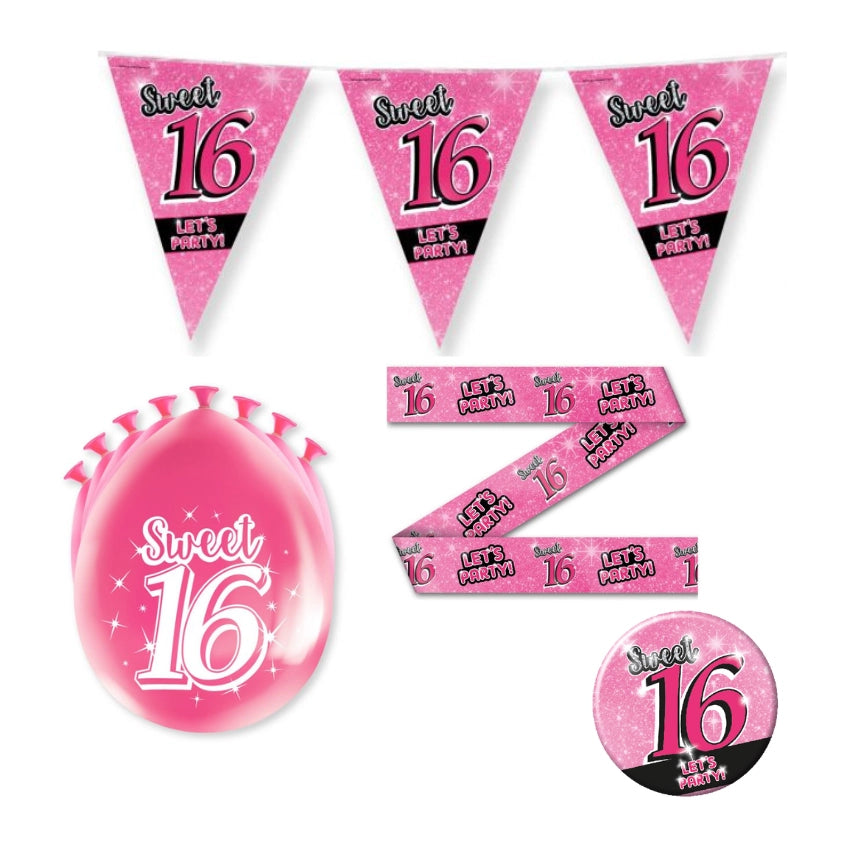 Sweet 16 Versiering pakket - M