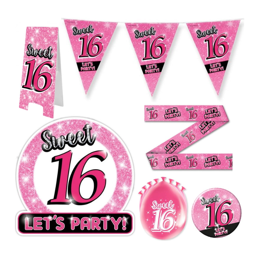 Sweet 16 Versiering pakket - XL