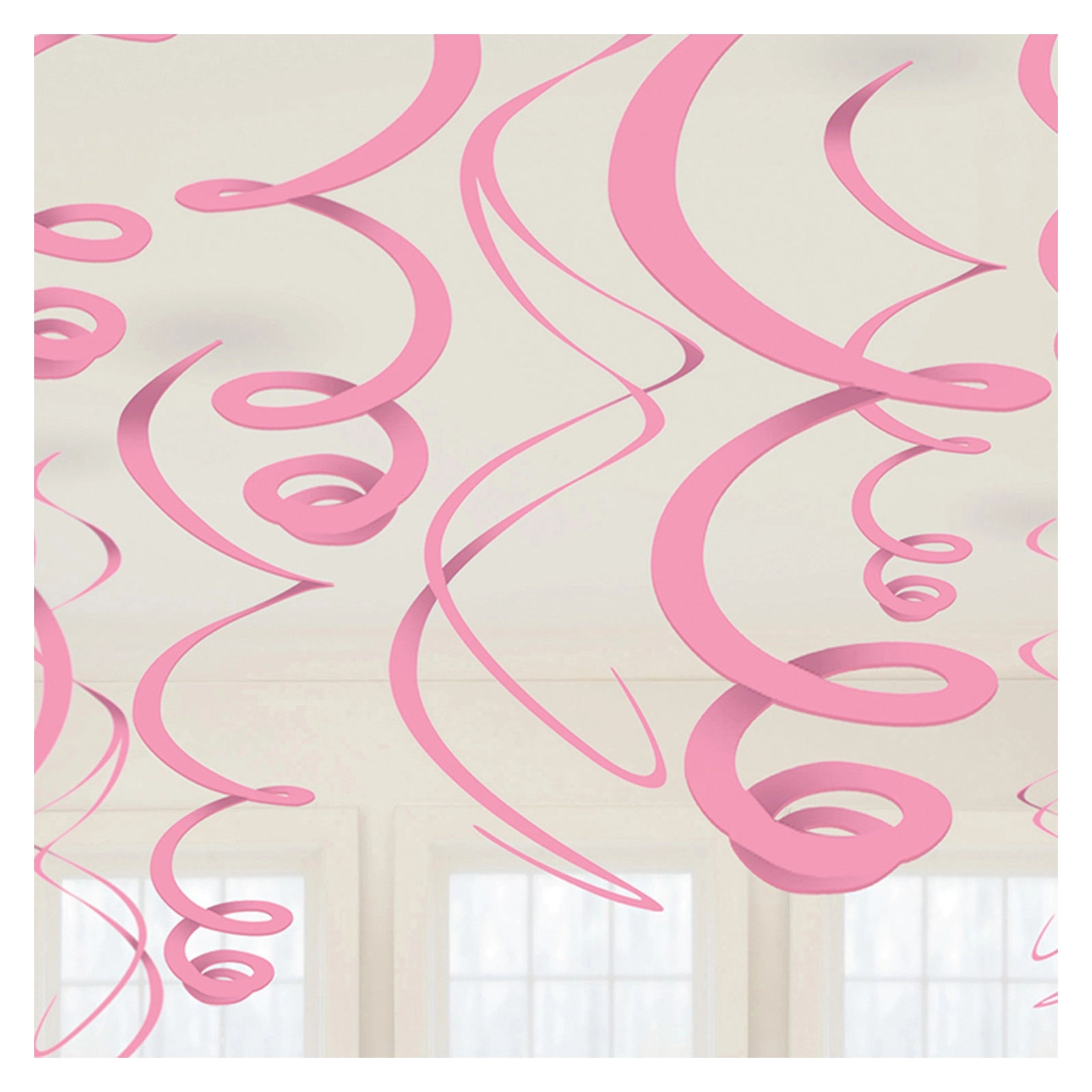 Swirl decoratie Baby Pink - 12 stuks