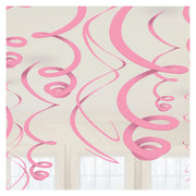 Swirl decoratie Baby Pink - 12 stuks