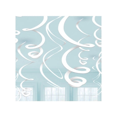 Swirl decoratie Frosty White - 12 stuks