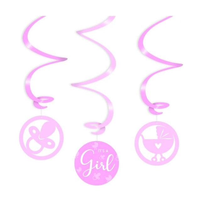 Swirl decoratie - It's a girl!