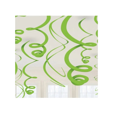 Swirl decoratie Kiwi Groen - 12 stuks