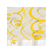 Swirl decoratie Sunshine Yellow - 12 stuks
