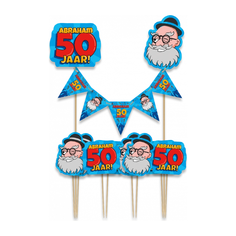 Taart decoratie Abraham Cartoon